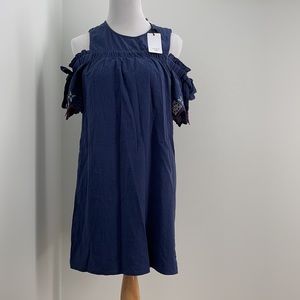 Love Riche cold shoulder dress with embroidery NWT